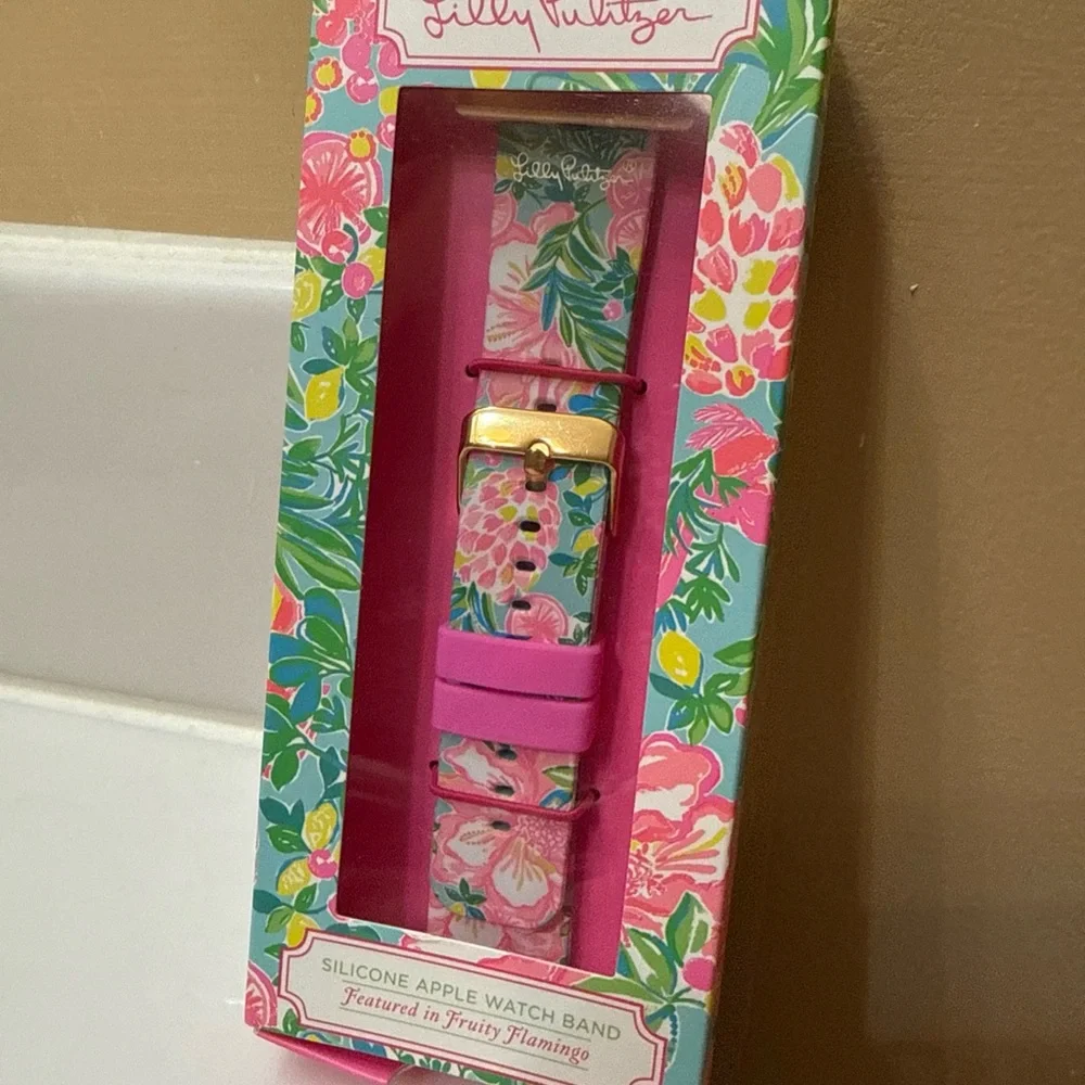 Lilly Pulitzer Fruity Flamingo Silicone Watch Band - Picture 2 of 5